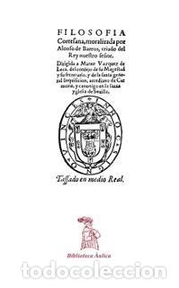 Libros: FILOSOFIA CORTESANA MORALIZADA POR ALONSO DE BARROS Barros, Alonso de CON PLASTICO, SIN ESTRENAR  EA