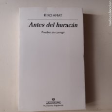 Libros: KIKO AMAT. ANTES DEL HURACÁN