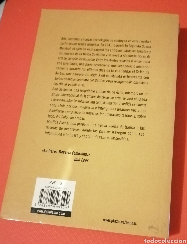 Libros: LIBRO DE MATILDE ASENSI, EL SAL&Oacute;N DE &Aacute;MBAR - Foto 2
