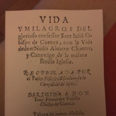 Libros: VIDA DE SAN JULIÁN 1595 (CUENCA). Lote 390056559