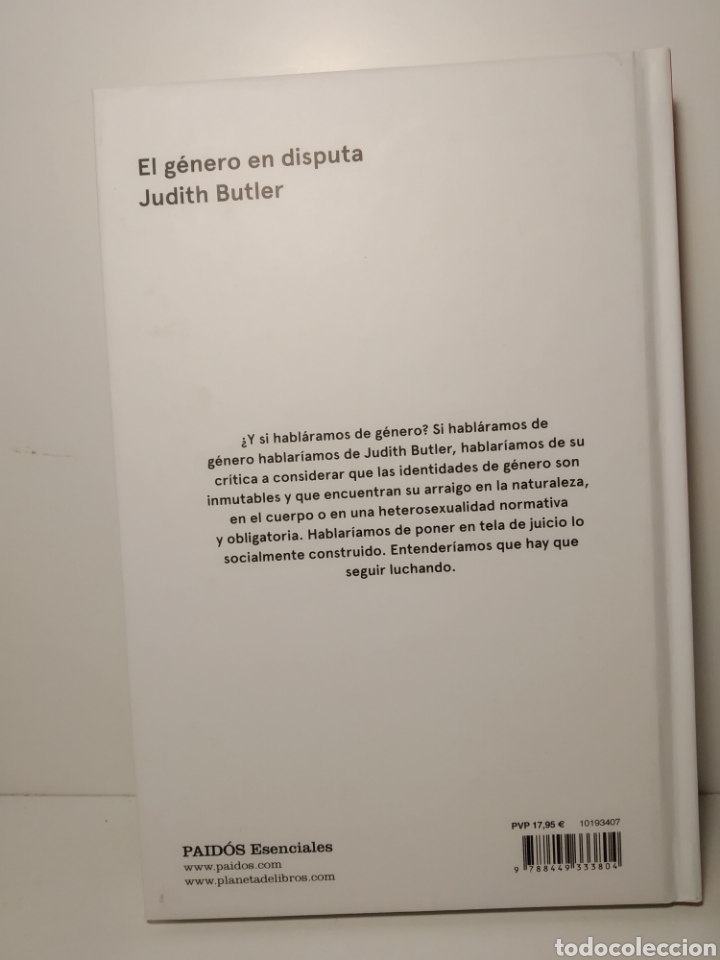 El Genero En Disputa Judith Butler Paidos Lib Comprar Libros Nuevos Sin Clasificar En 8192