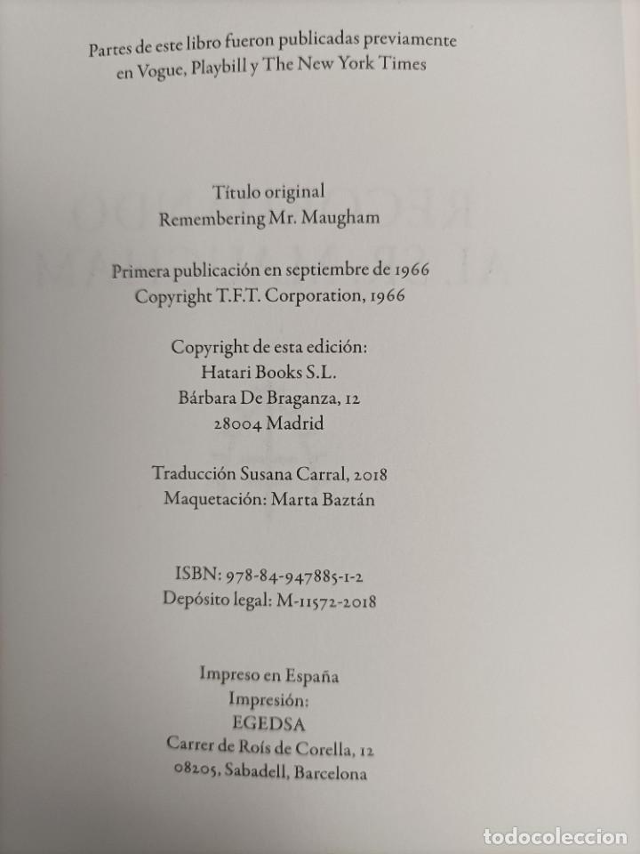 Libros: LIBRO &rdquo;RECORDANDO AL SR. MAUGHAM&rdquo; Garson Kanin - Foto 3