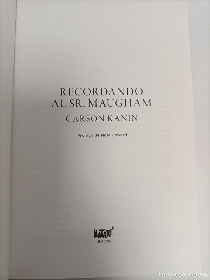 Libros: LIBRO &rdquo;RECORDANDO AL SR. MAUGHAM&rdquo; Garson Kanin - Foto 4