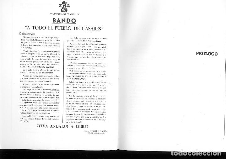 Libros: LIBRO IIºCONGRESO SOBRE EL ANDALUCISMO HISTORICO-CENTENARIO DE BLAS INFANTES -CASARES 1985-VER FOTOS - Foto 6 - 302944693