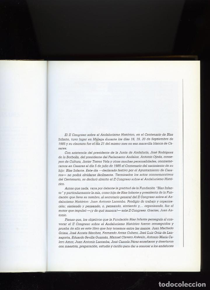 Libros: LIBRO IIºCONGRESO SOBRE EL ANDALUCISMO HISTORICO-CENTENARIO DE BLAS INFANTES -CASARES 1985-VER FOTOS - Foto 7 - 302944693