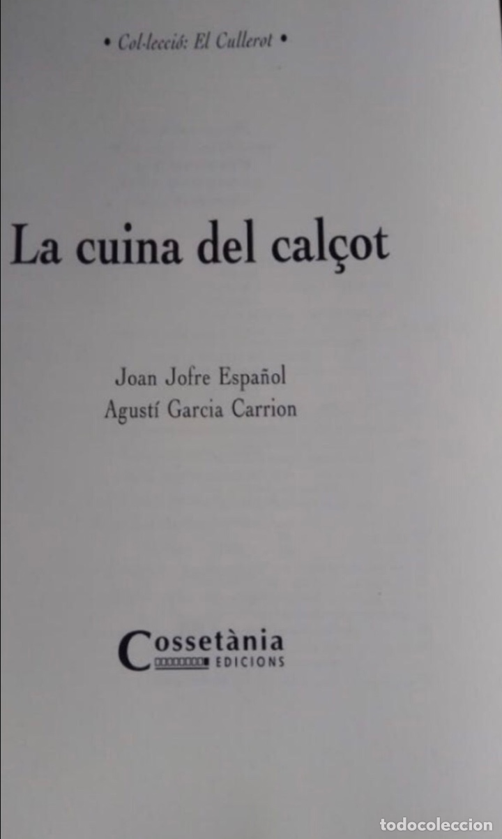 Libros: LA CUINA DEL CAL&Ccedil;OT (LIBRO) - Foto 2