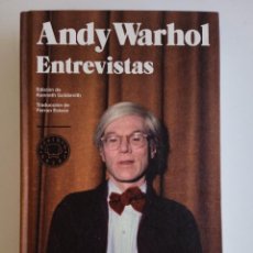 Libros: ANDY WARHOL ENTREVISTAS. Lote 337129448