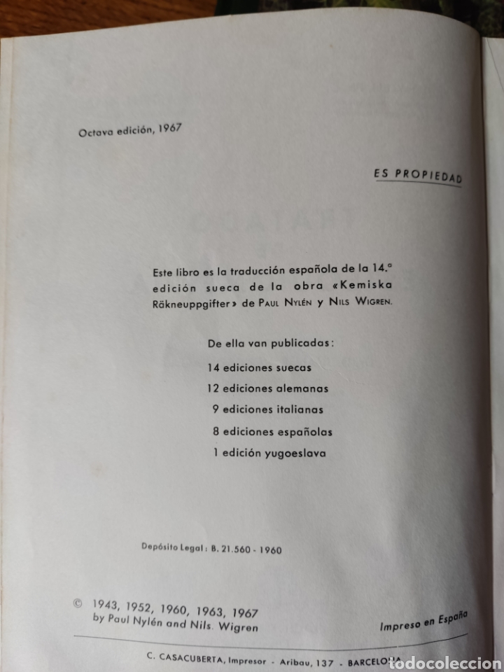 Libros: Tratado de estequiometria 1967 - Foto 5