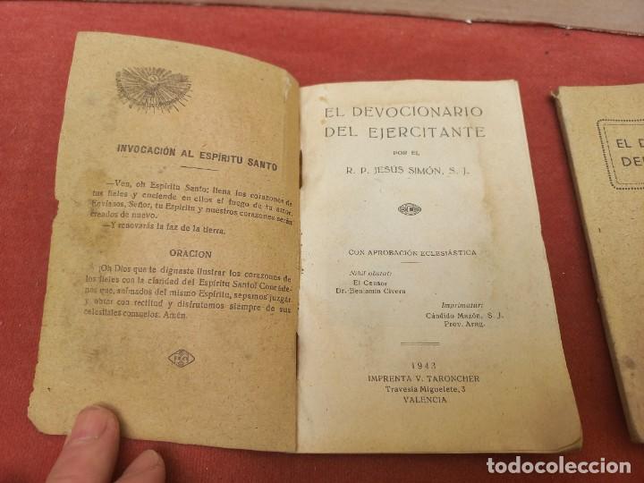 Libros: 2 libros el devocionario del ejercitante - 1943 - Foto 6