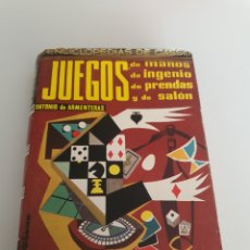 Livros: JUEGOS DE MANOS DE INGENIO DE PRENDAS Y DE SALÓN. - ANTONIO DE ARMENTERAS. DE GASSO. TDK172.. Lote 347382278
