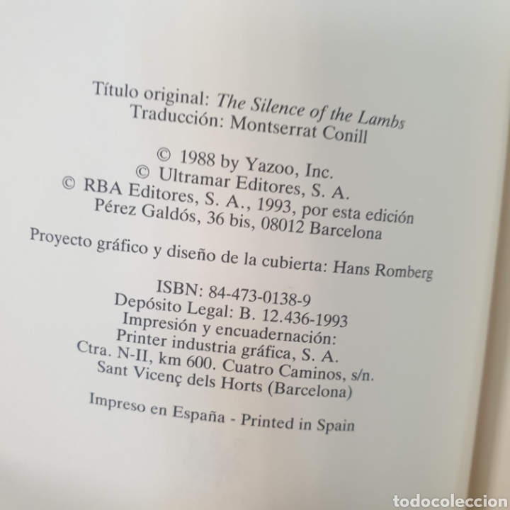 Libros: El silencio de los corderos THOMAS HARRIS - Foto 2