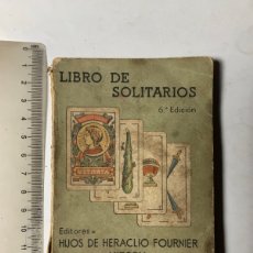 Libros: LIBRO DE SOLITARIOS. EDIT. HIJOS DE HERACLIO FOURNIER. VITORIA, 1942.. Lote 386649039