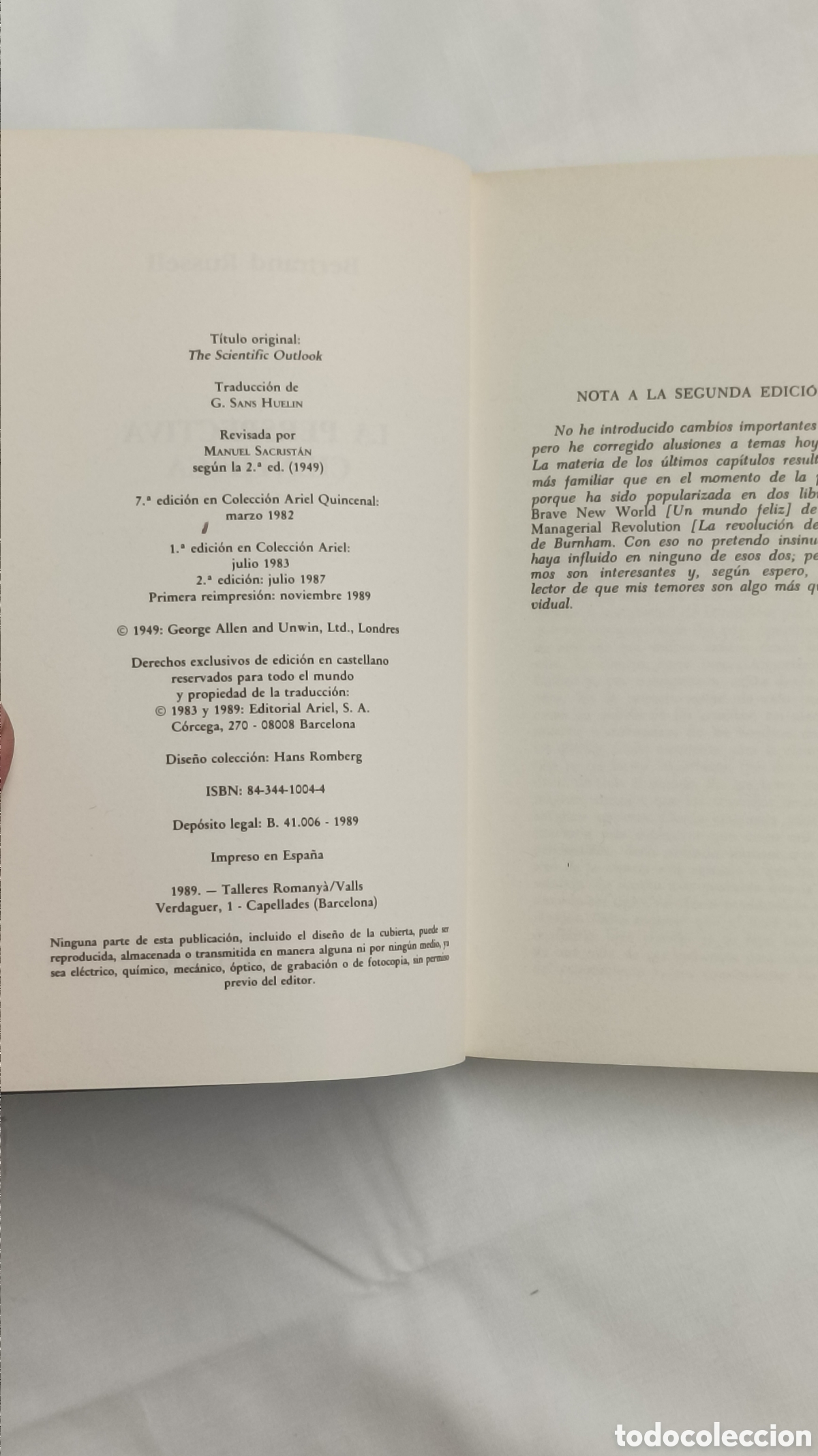 Libros: La perspectiva cient&iacute;fica. Bertrand Russell - Foto 6