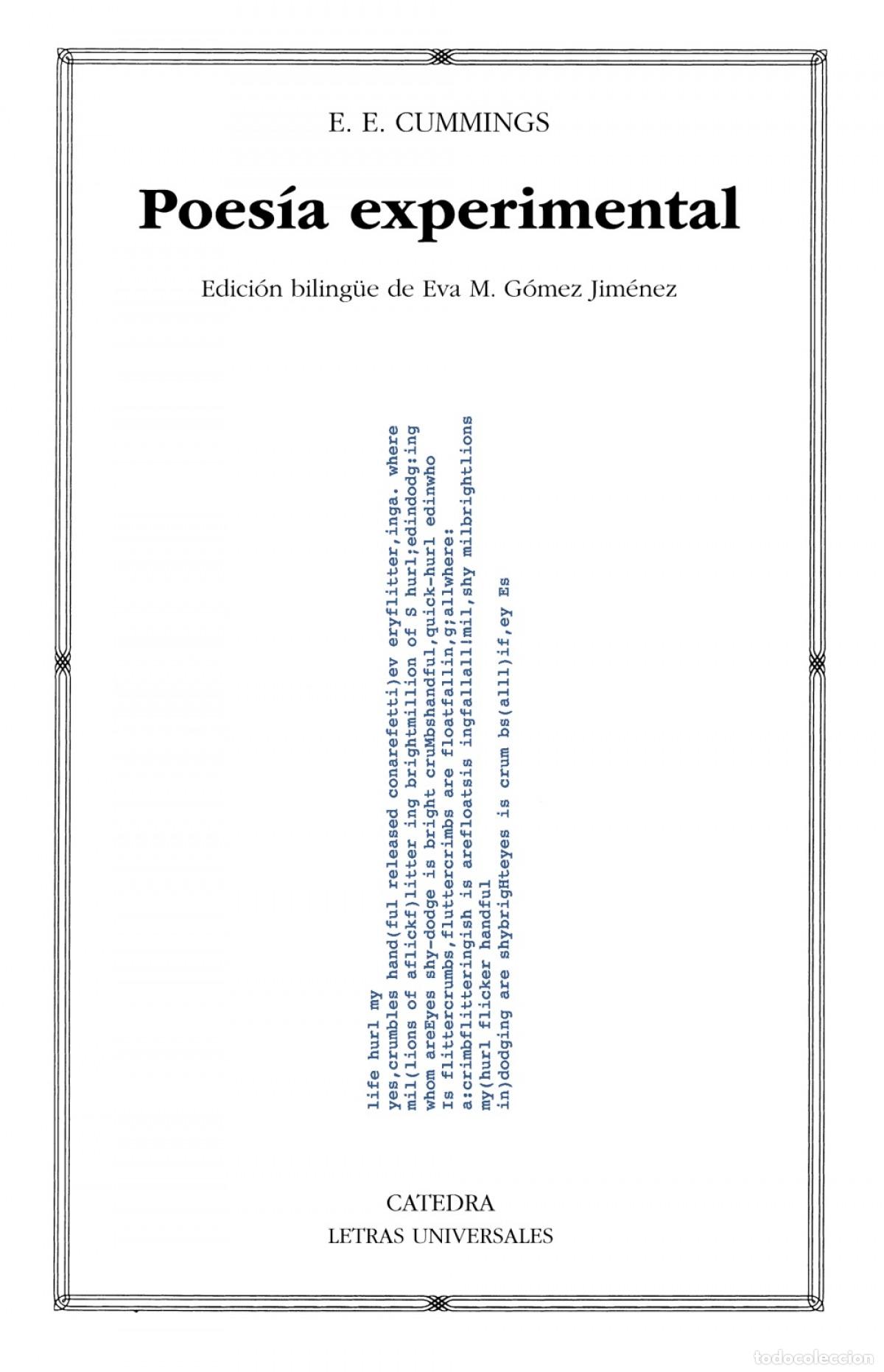 Libros: Poes&iacute;a experimental - Cummings, E.E. - Foto 1