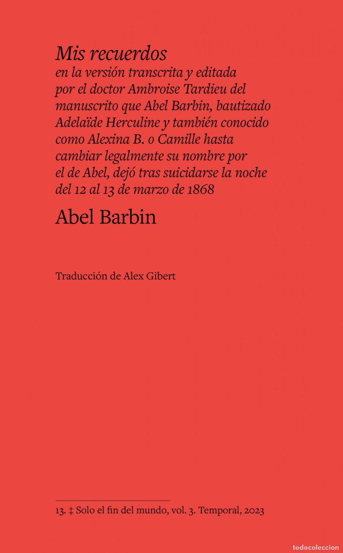 Libros: Mis recuerdos - Barbin, Abel - Foto 1