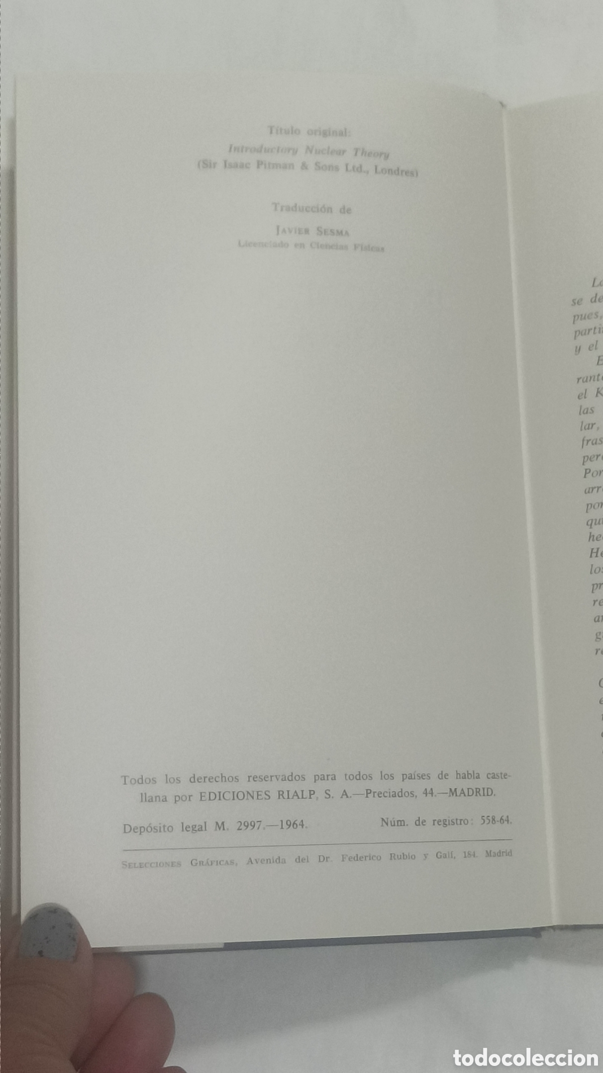 Libros: Introducci&oacute;n a la teor&iacute;a nuclear . Elton - Foto 11