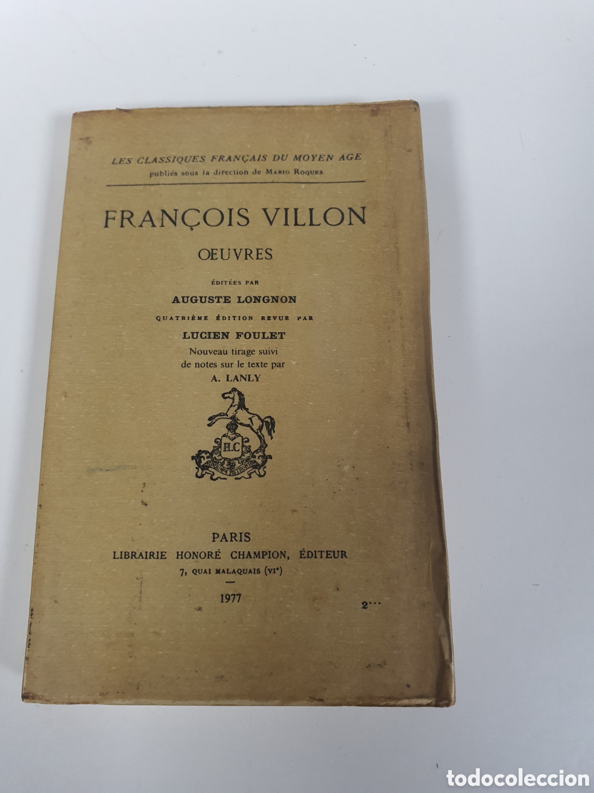 Libros: Fran&ccedil;ois villon oeuvres - Foto 1
