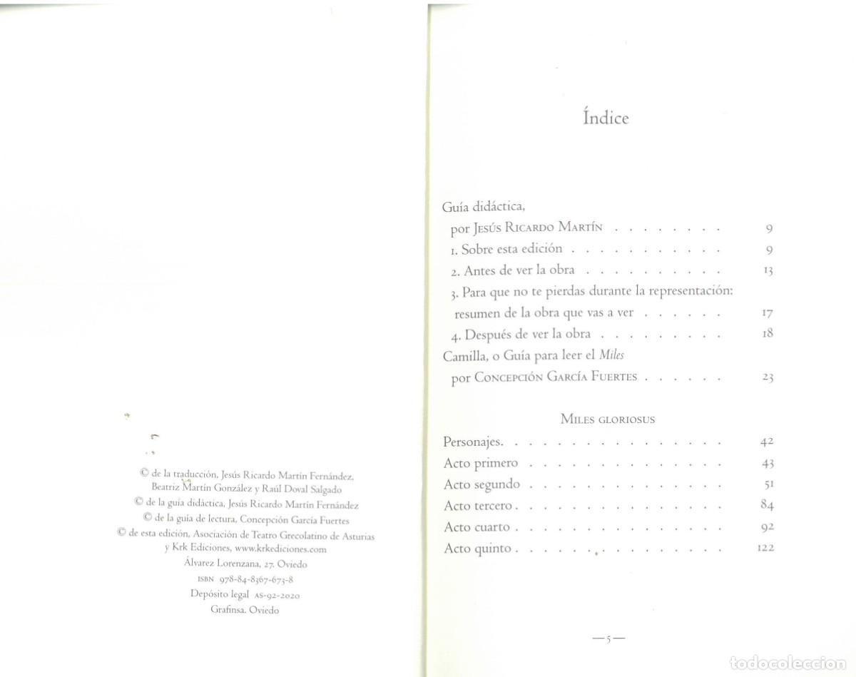 Libros: MILES GLORIOSUS - T. M. PLAUTO. - Foto 4