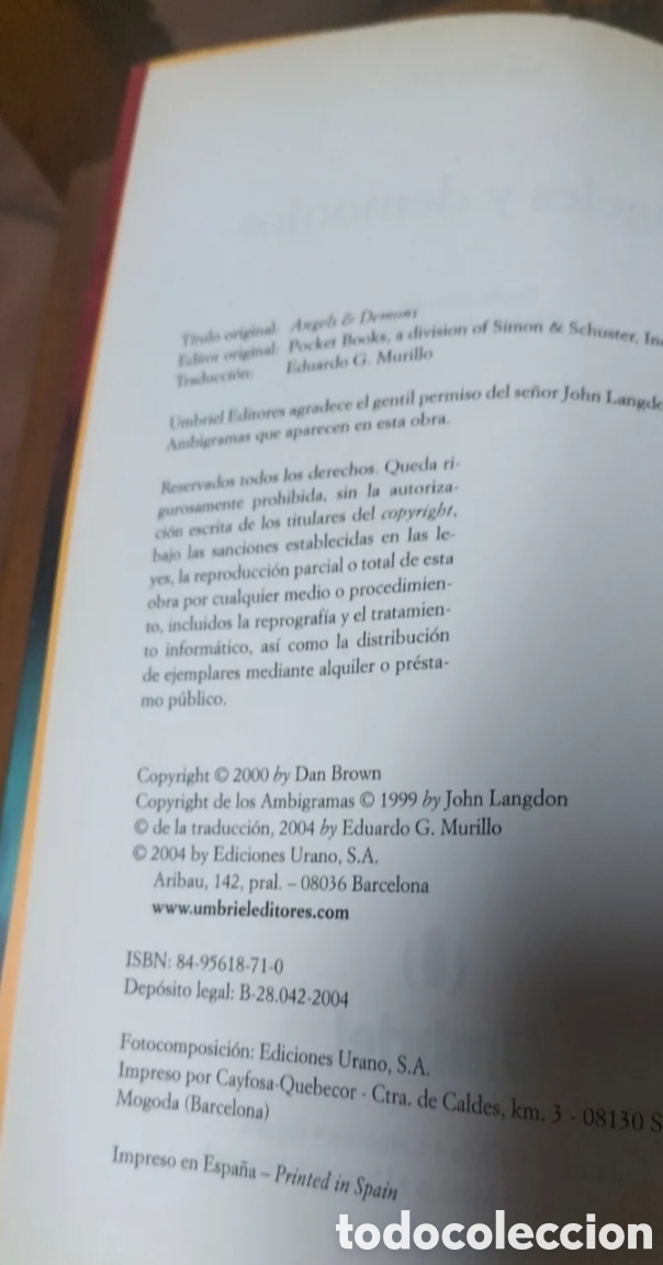 Libros: Libro de Dan Brown. - Foto 4