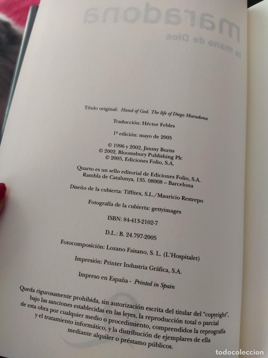 Libros: Libro maradona la mano de dios - Foto 4