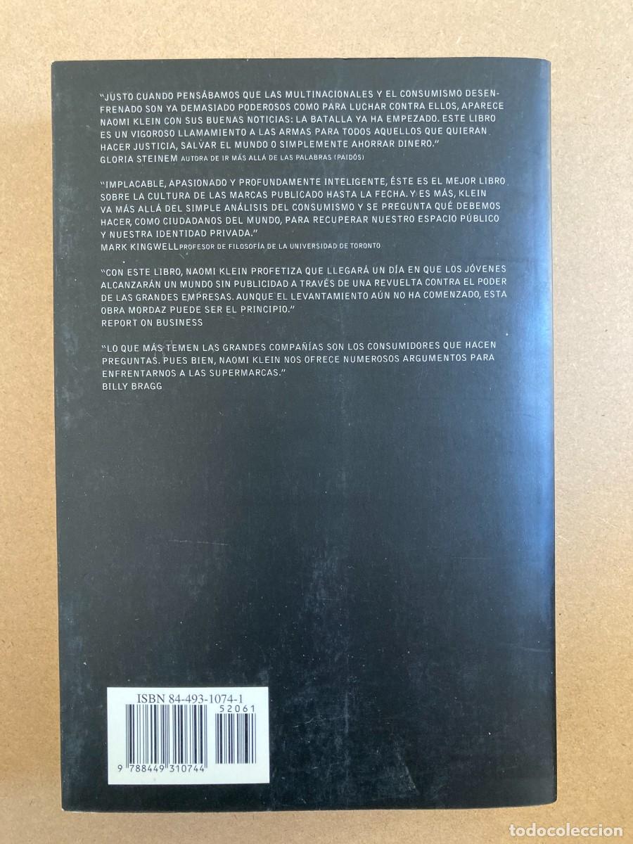 Libros: NAOMI KLEIN NO LOGO El poder de las marcas PAID&Oacute;S CONTEXTOS - Foto 2