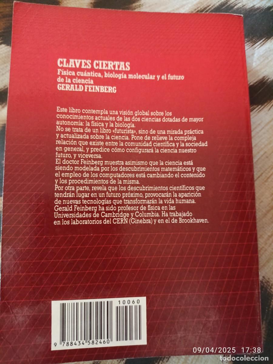 Libros: Claves ciertas. Gerald Feonberg - Foto 2