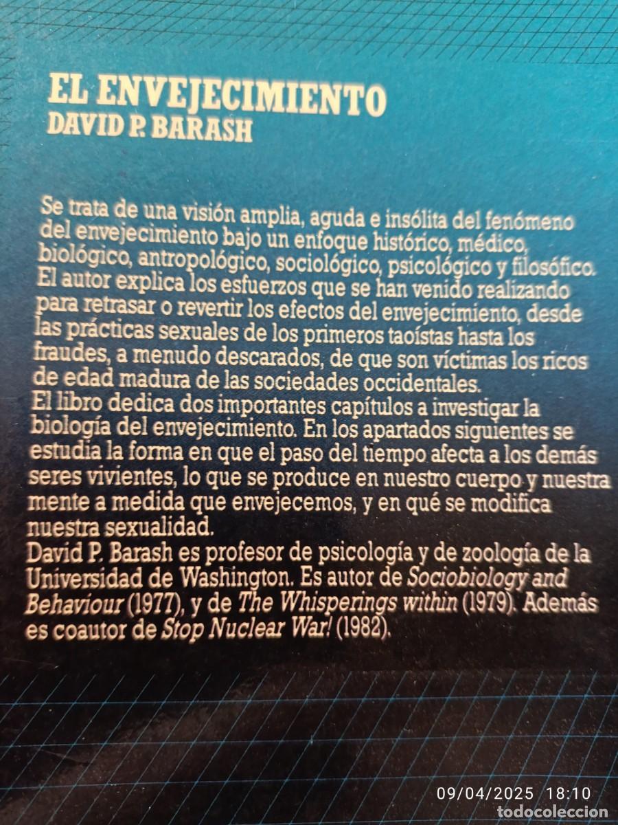 Libros: El envejecimiento. David P. Barash - Foto 2