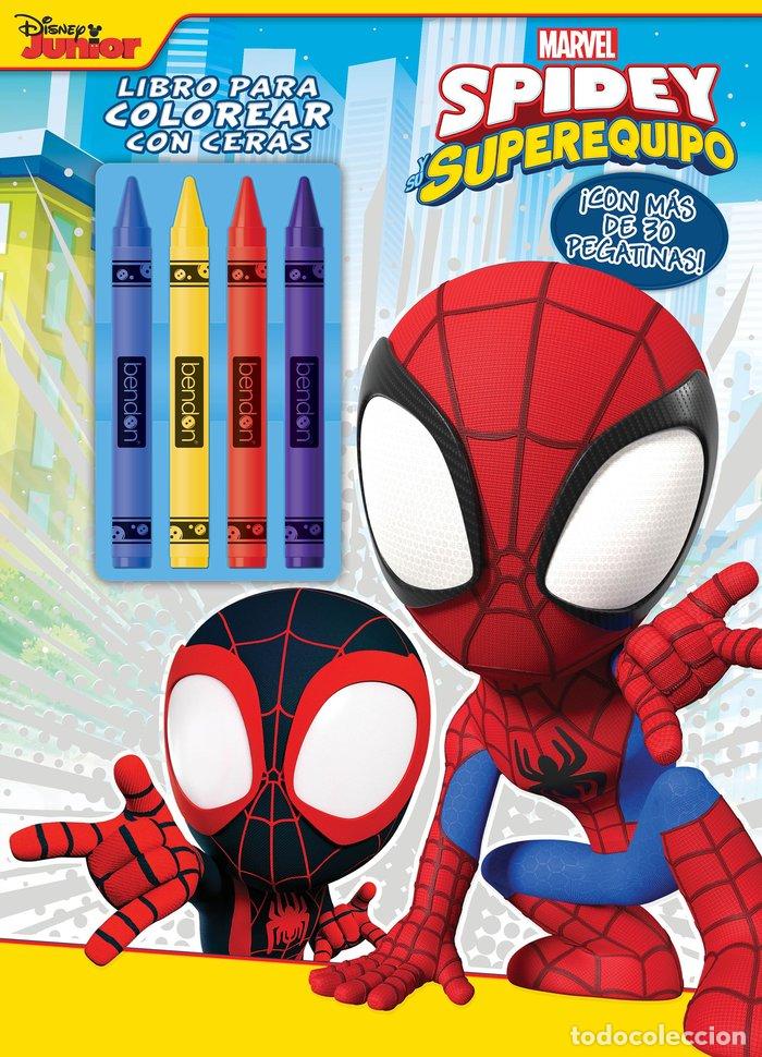 Libros: SPIDEY Y SU SUPEREQUIPO. LIBRO PARA COLOREAR CON CERAS - Marvel - Foto 1