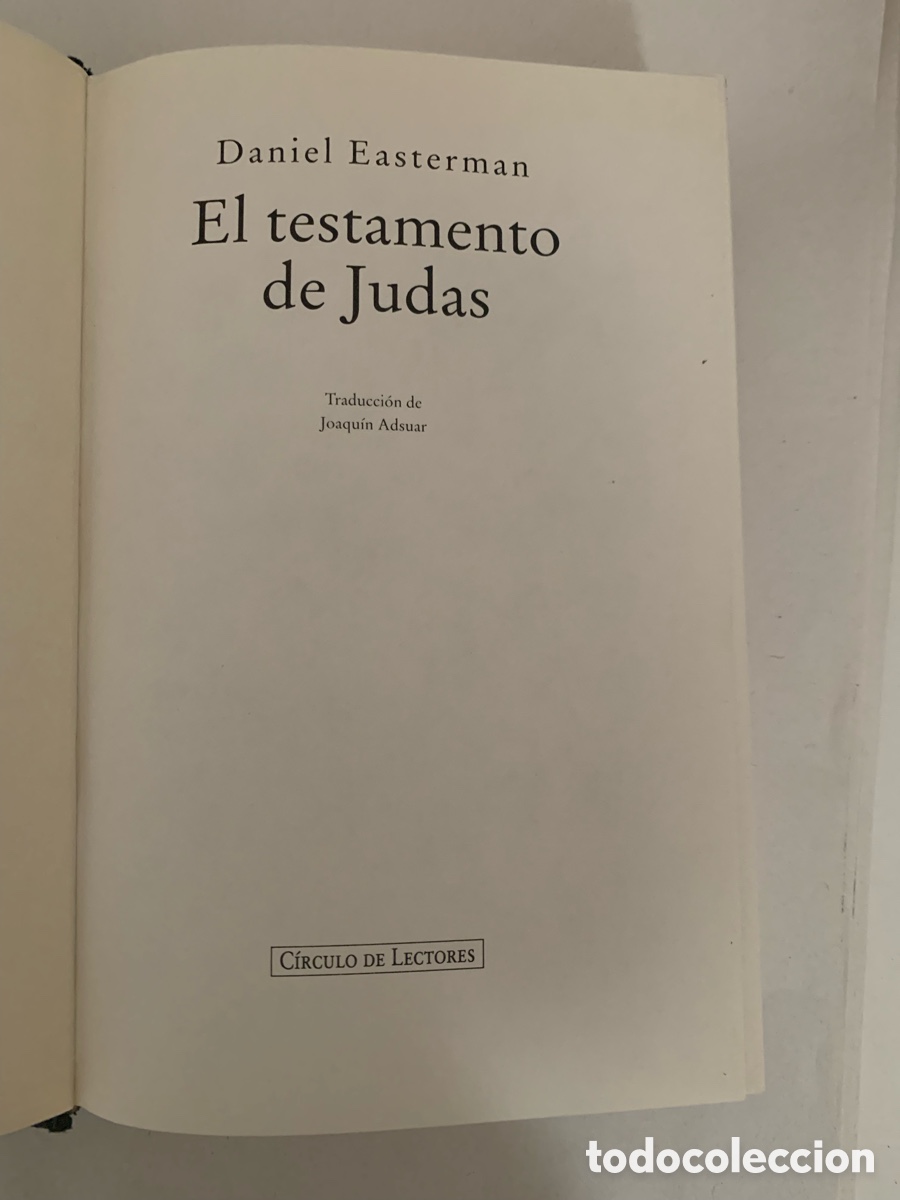 Libros: El Testamento de Judas Daniel Easterman 1994 Planeta - Foto 2