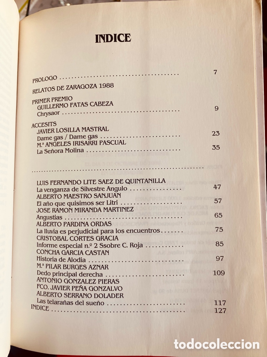 Libros: Relatos de Zaragoza, 1988 - Foto 7