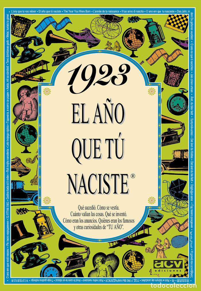 B&uuml;cher: 1923 EL A&Ntilde;O QUE TU NACISTE - Collado Bascompte, Rosa
