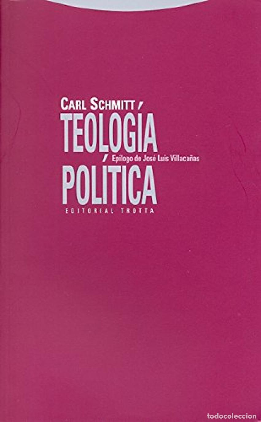 books: TEOLOGIA POLITICA - SCHMITT, CARL