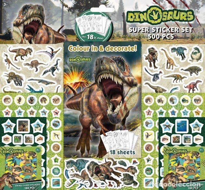 Libros: DINOSAURIOS SUPER SET DE 500 PEGATINAS - AA.VV