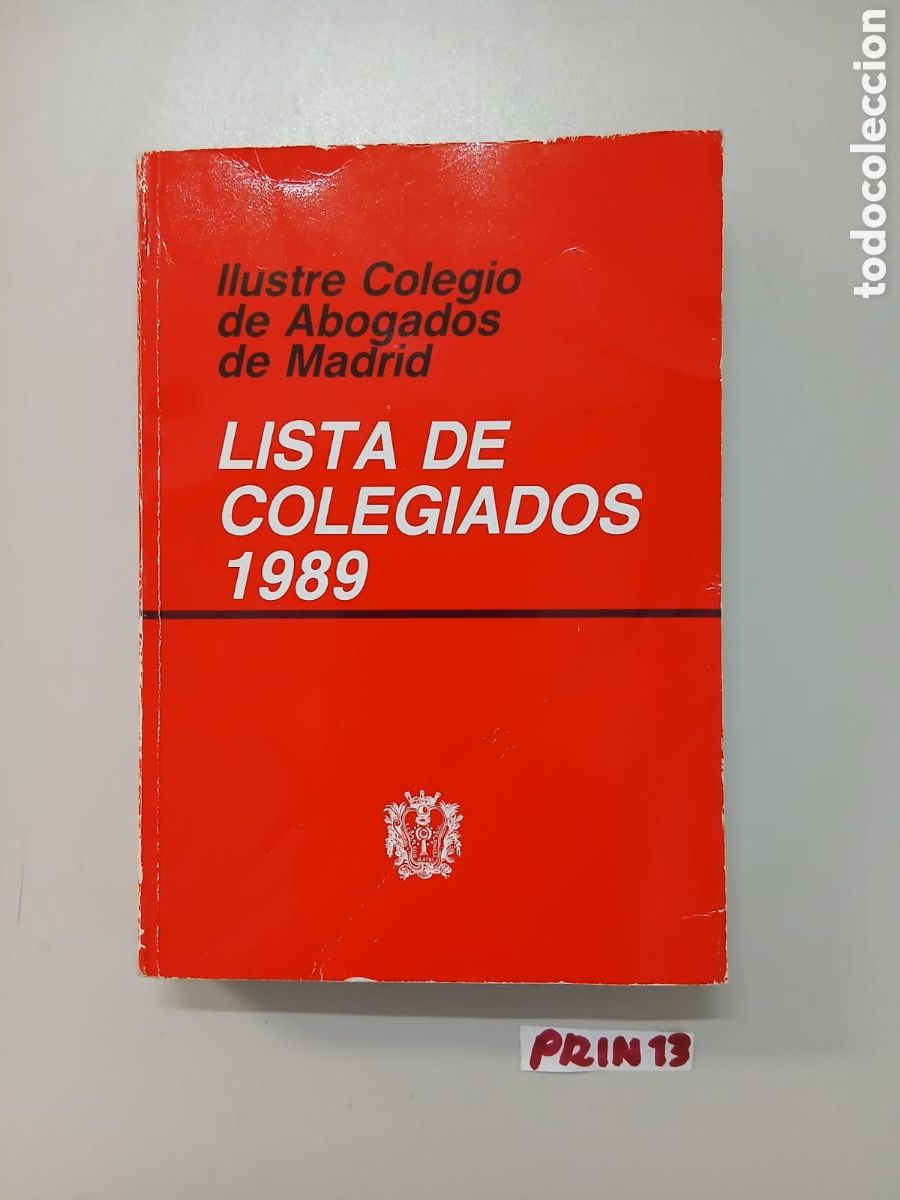 Libros: Lista de colegiados 1989 - Foto 1