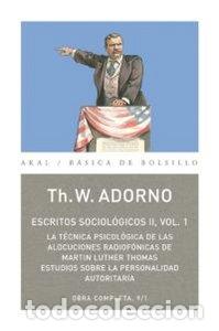 Libros: ESCRITOS SOCIOLOGIOS II VOL 1 - ADORNO, THEODOR W.