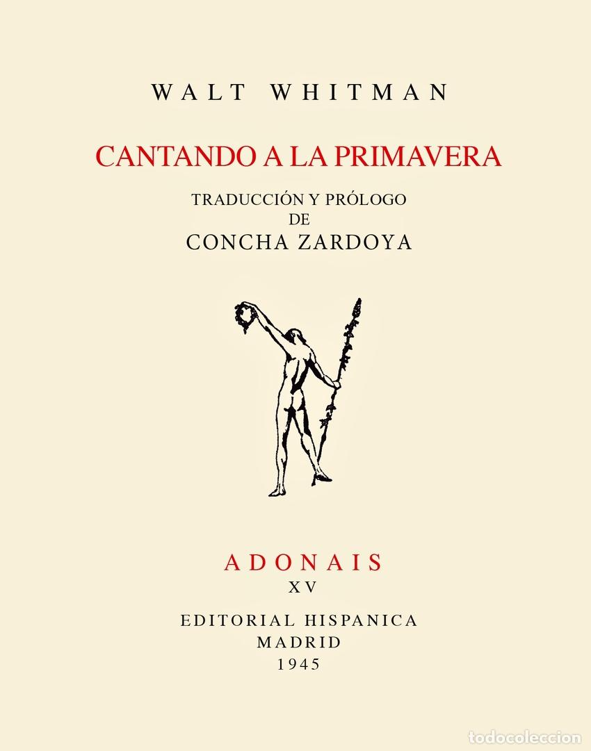 Libros: CANTANDO A LA PRIMAVERA (FACS&Iacute;MIL) - Whitman, Walt