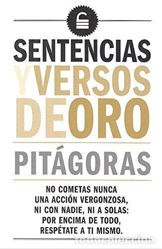 Libri: SENTENCIAS Y VERSOS DE ORO - PITAGORAS