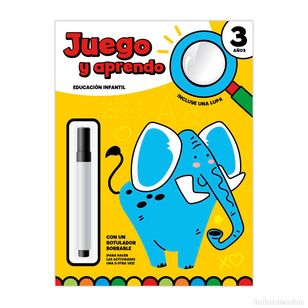 books: JUEGO Y APRENDO 3 A&Ntilde;OS CON LUPA Y ROTULADOR BORRABLE - IMAGILAND