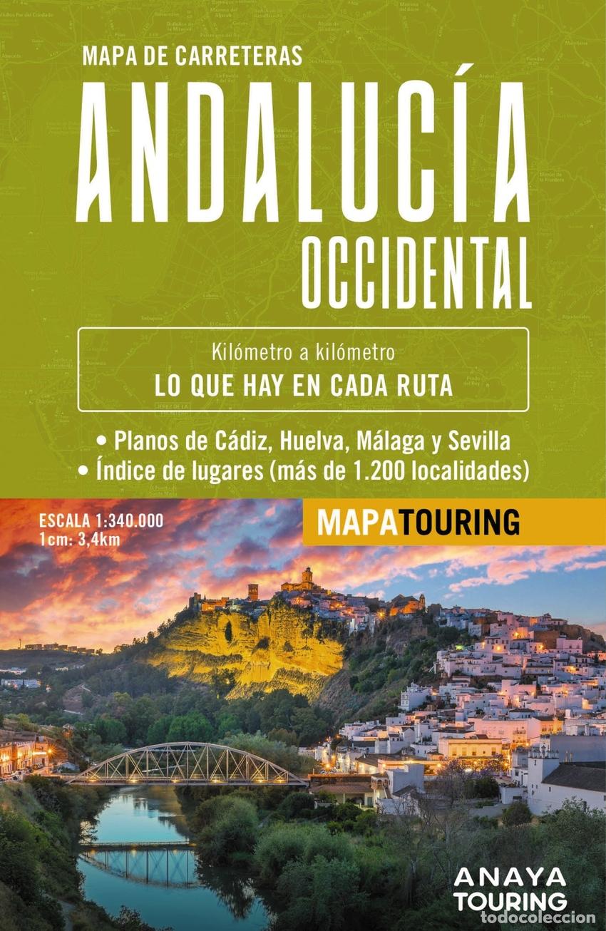 books: MAPA DE CARRETERAS DE ANDALUC&Iacute;A OCCIDENTAL (DESPLEGABLE), ESCALA 1:340.000 - Anaya Touring