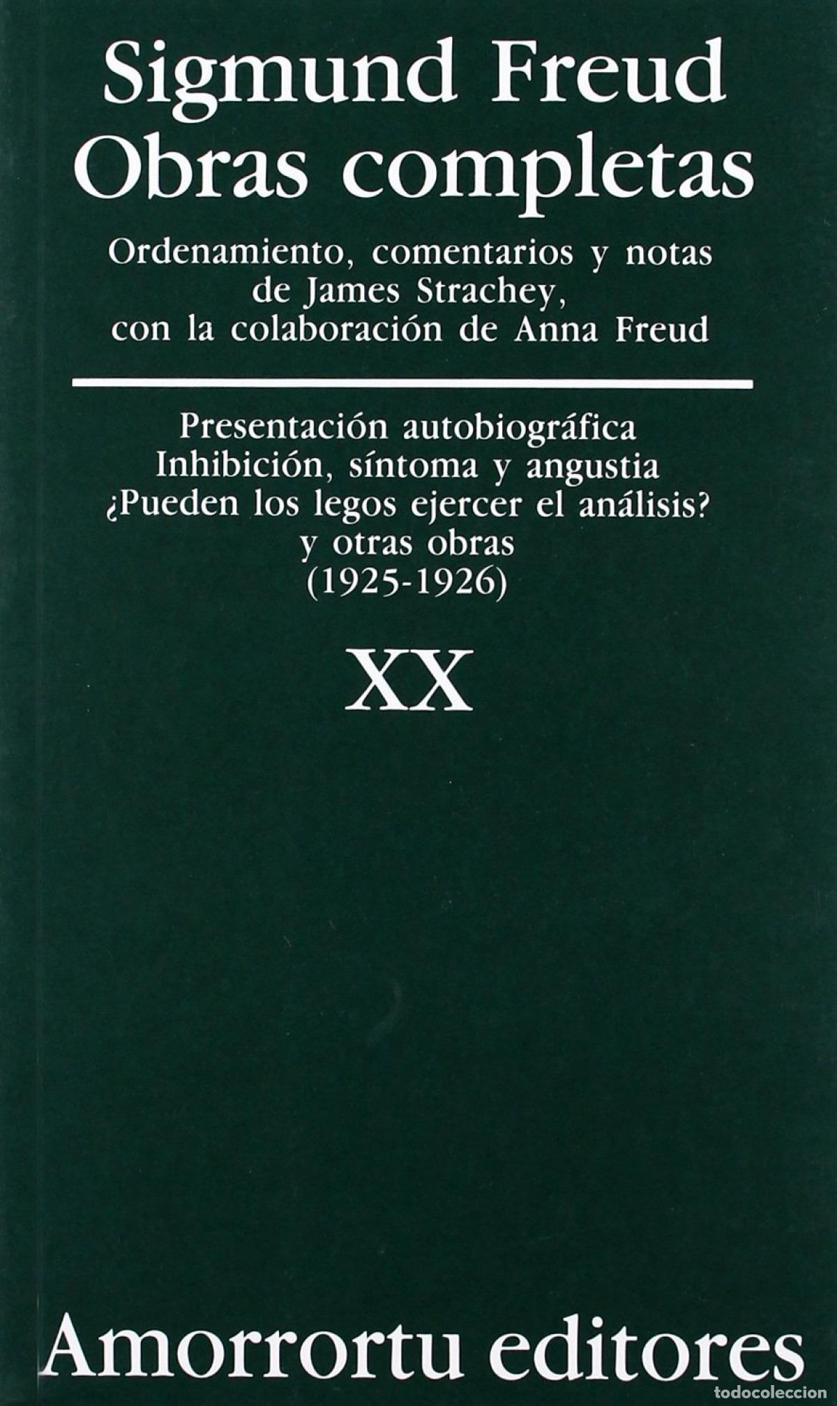 Libros: OBRAS COMPLETAS. VOLUMEN 20 - Freud, Sigmund