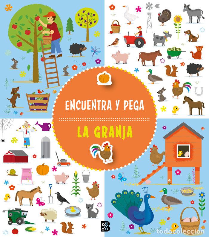 Libros: ENCUENTRA Y PEGA - LA GRANJA - BALLON