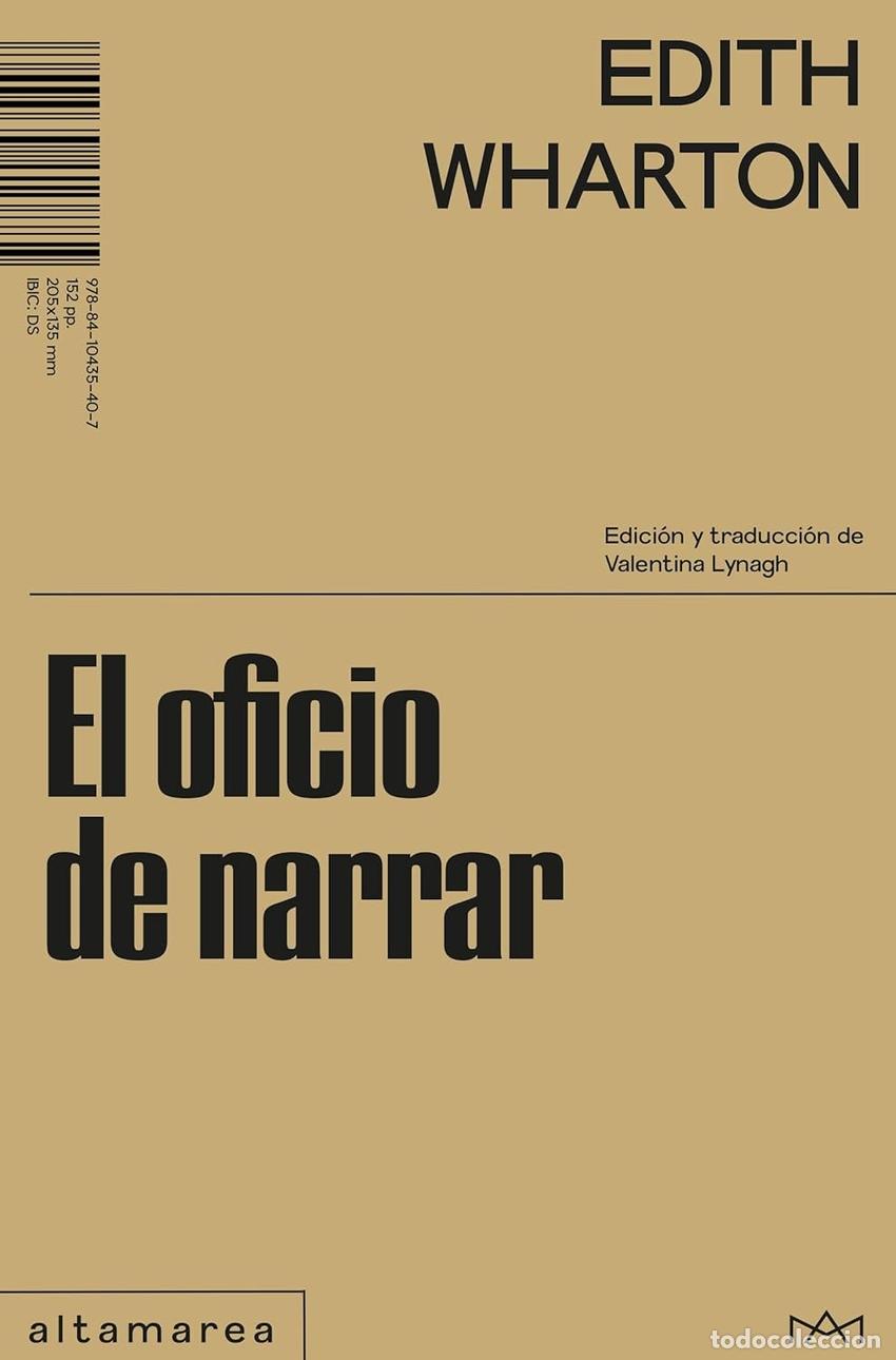 Livros: EL OFICIO DE NARRAR - Edith Wharton