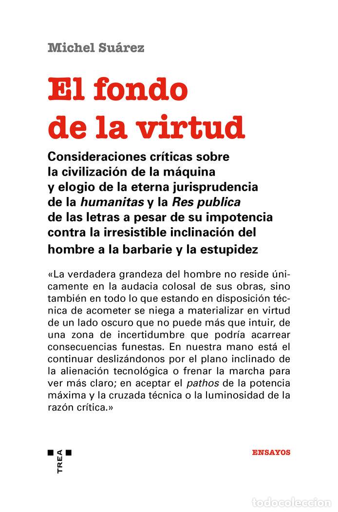 books: EL FONDO DE LA VIRTUD - SUAREZ, MICHEL