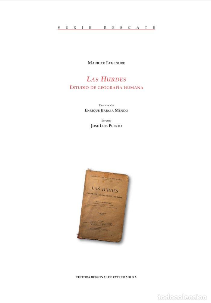 books: LAS HURDES ESTUDIO DE GEOGRAFIA HUMANA - BARCIA MENDO, ENRIQUE
