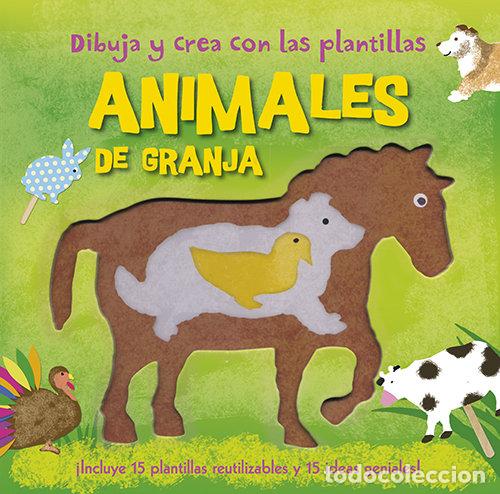books: DIBUJA Y CREA CON LAS PLANTILLAS ANIMALES DE GRANJA - HAMBLETON, LAURA