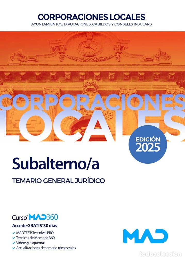 Libros: SUBALTERNO/A AYUNTAMIENTO DIPUTACION Y CORPORACION LOCAL TEM - AA.VV