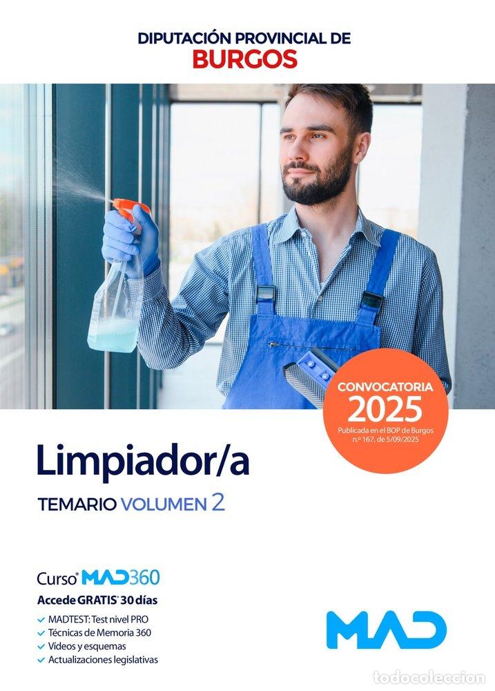 Libros: LIMPIADOR/A TEMARIO 2 DIPUTACION PROVINCIAL DE BURGOS - AA.VV