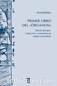 Libros: PRIMER LIBRO DEL ORGANON,EL - ARISTOTELES