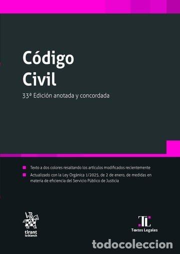 Libros: CODIGO CIVIL 33&ordf; EDICION ANOTADA Y CONCORDADA - AA.VV