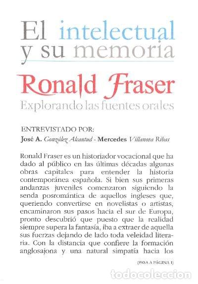 Libros: RONALD FRASER EXPLORANDO LAS FUENTES ORALES - AA.VV.